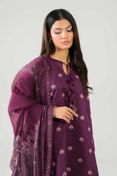 Deep Purple | Printed Lawn 3PC