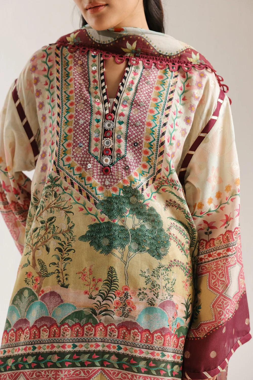 Vanila Ice | Printed Lawn 3PC