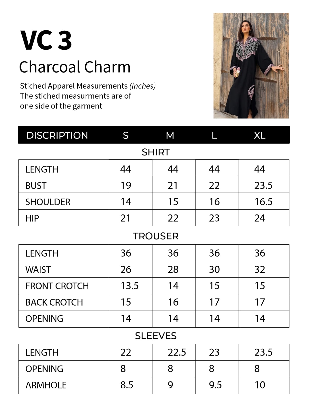 Charm Black | Premium Lawn 2PC
