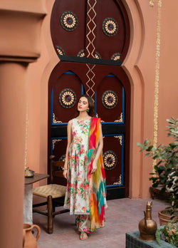 Vibe in Bloom – Printed Premium Lawn (STITCHED)