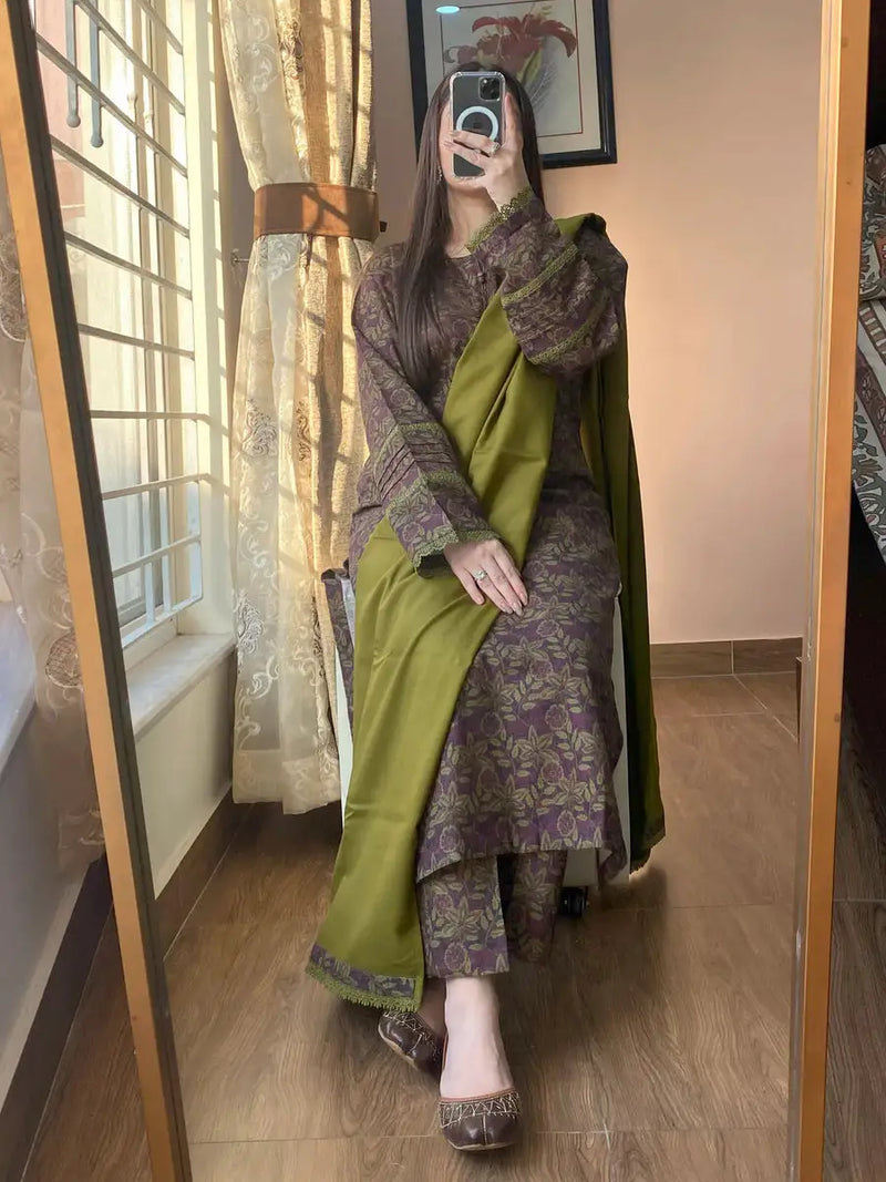 Olive Vibe – Printed (READY TO WEAR)