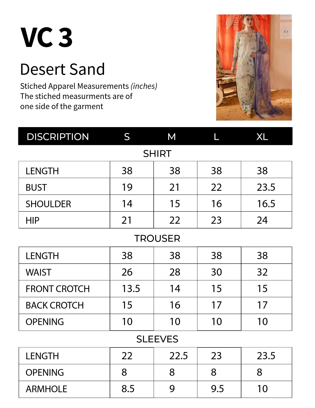 Desert Sand | Premium Lawn 3PC