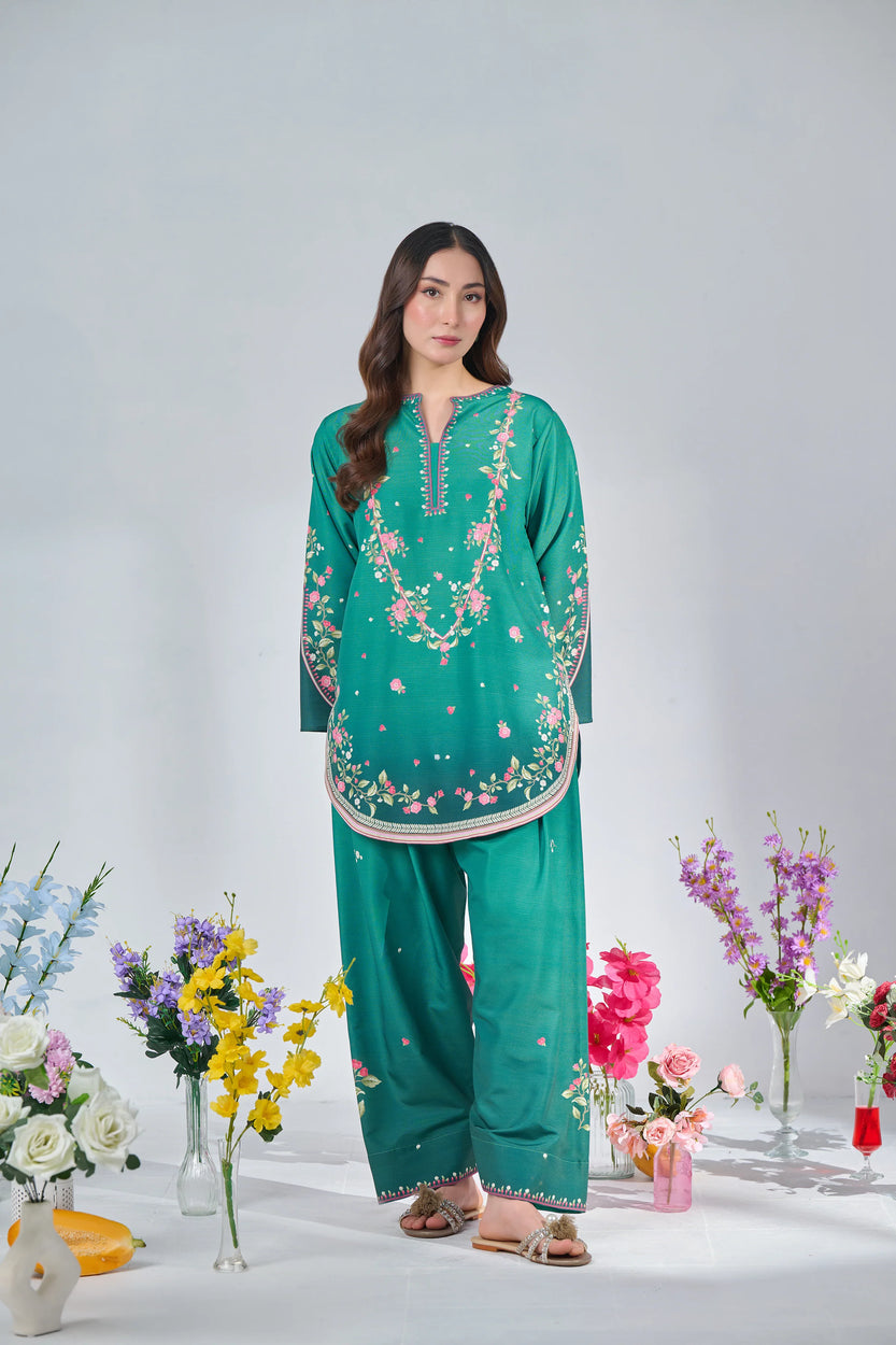 Sea Grean | Printed Lawn 2PC