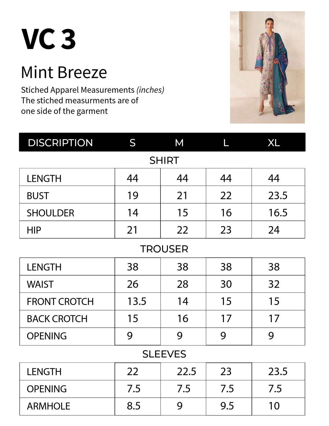 Mint Breeze | Premium Lawn 3PC