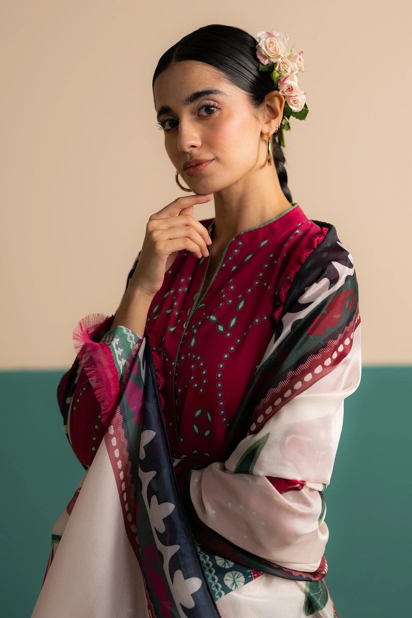 Red Green | Printed Lawn 3PC