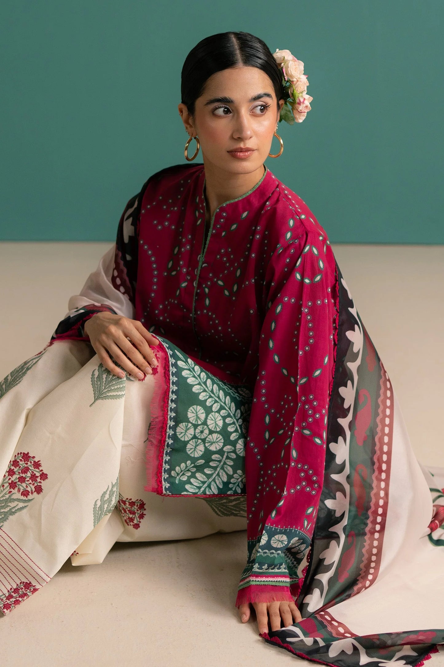 Red Green | Printed Lawn 3PC