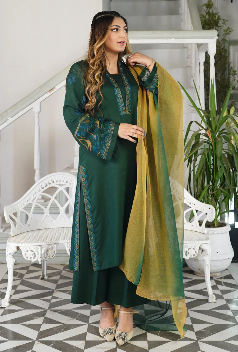 Noor e Shaam - Embroidered Lawn 3PC