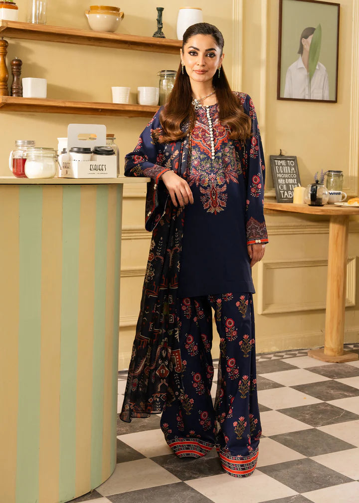Dark Blue | Printed Lawn