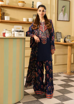 Dark Blue | Printed Lawn
