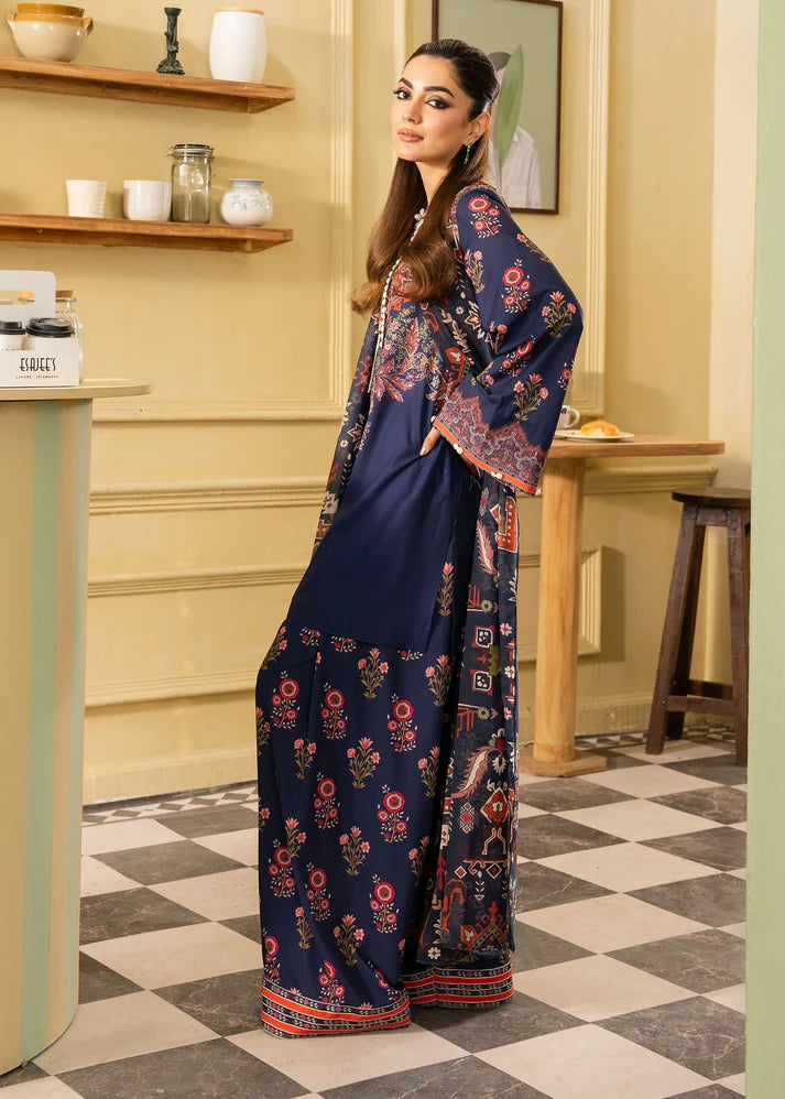 Dark Blue | Printed Lawn