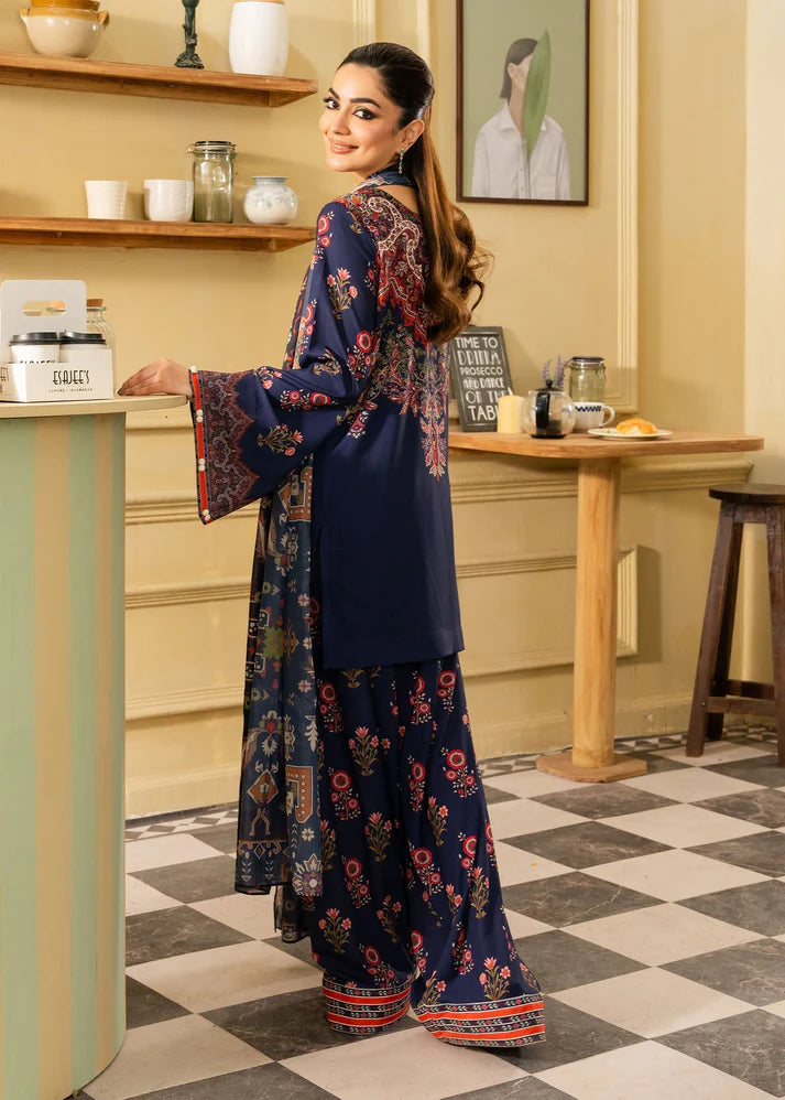 Dark Blue | Printed Lawn