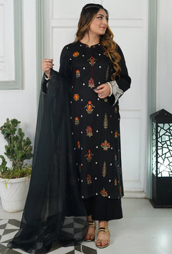 Raat ki Raani - Embroidered Lawn 3PC