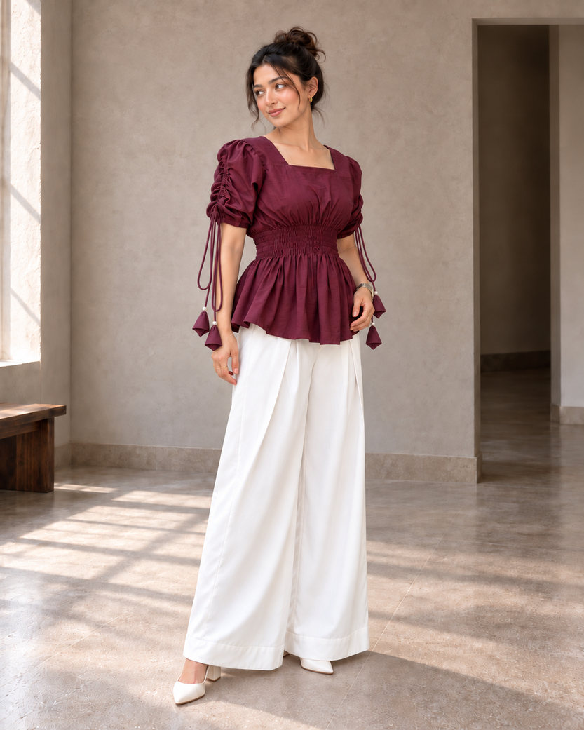 Winelette Ruffle Top
