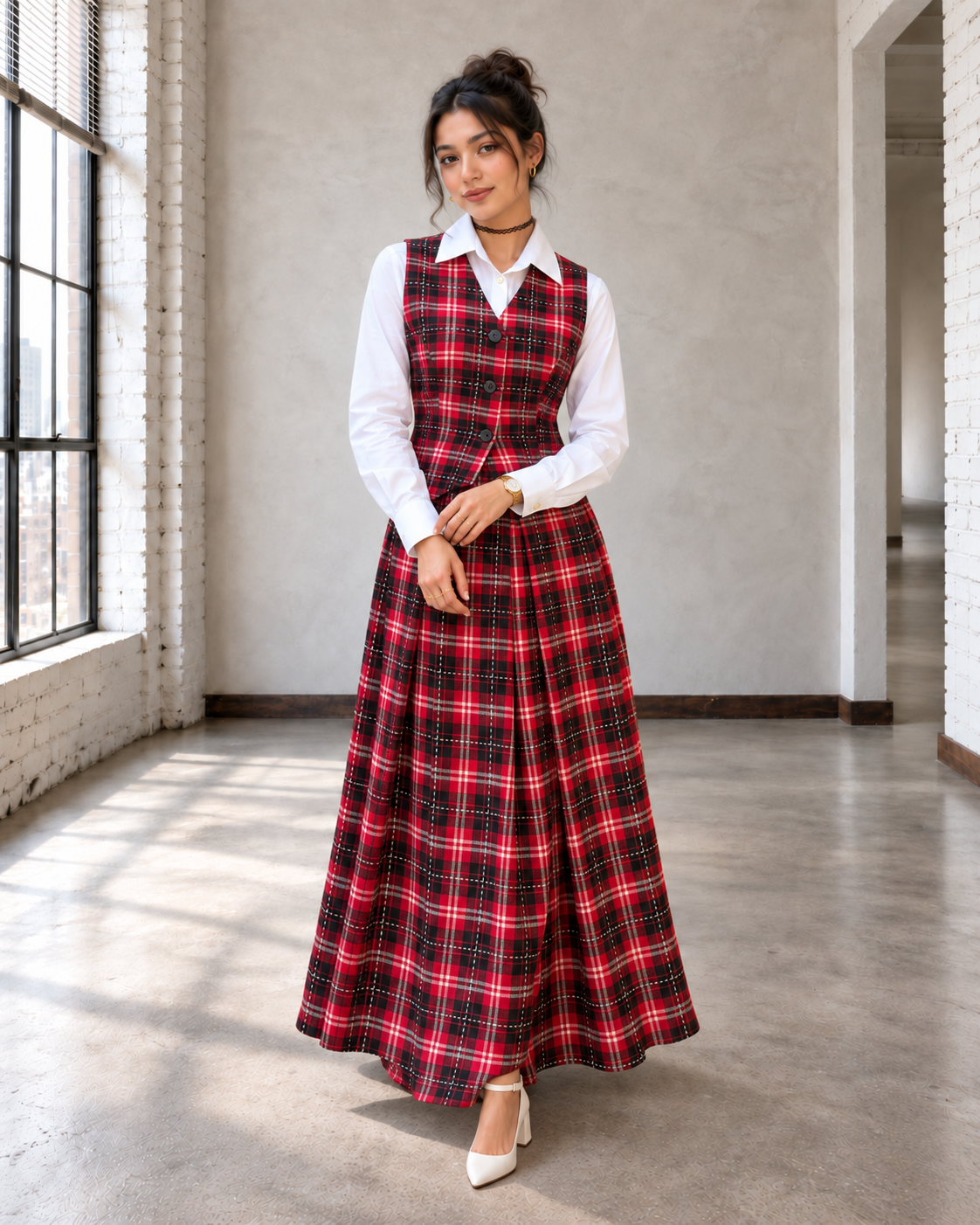 Scarlet Vest-Skirt