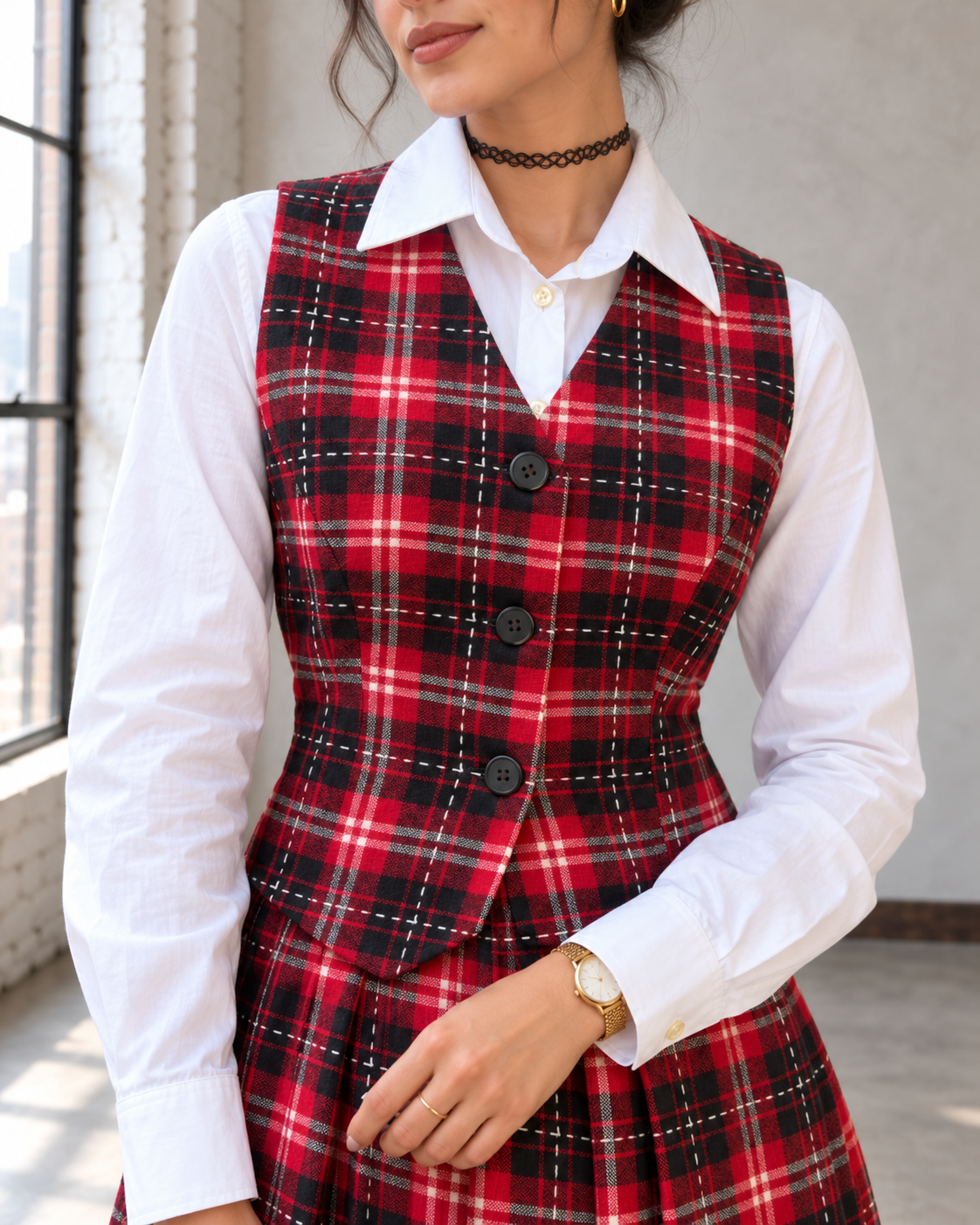 Scarlet Vest-Skirt