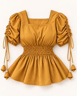 Musturd Ruffle Top