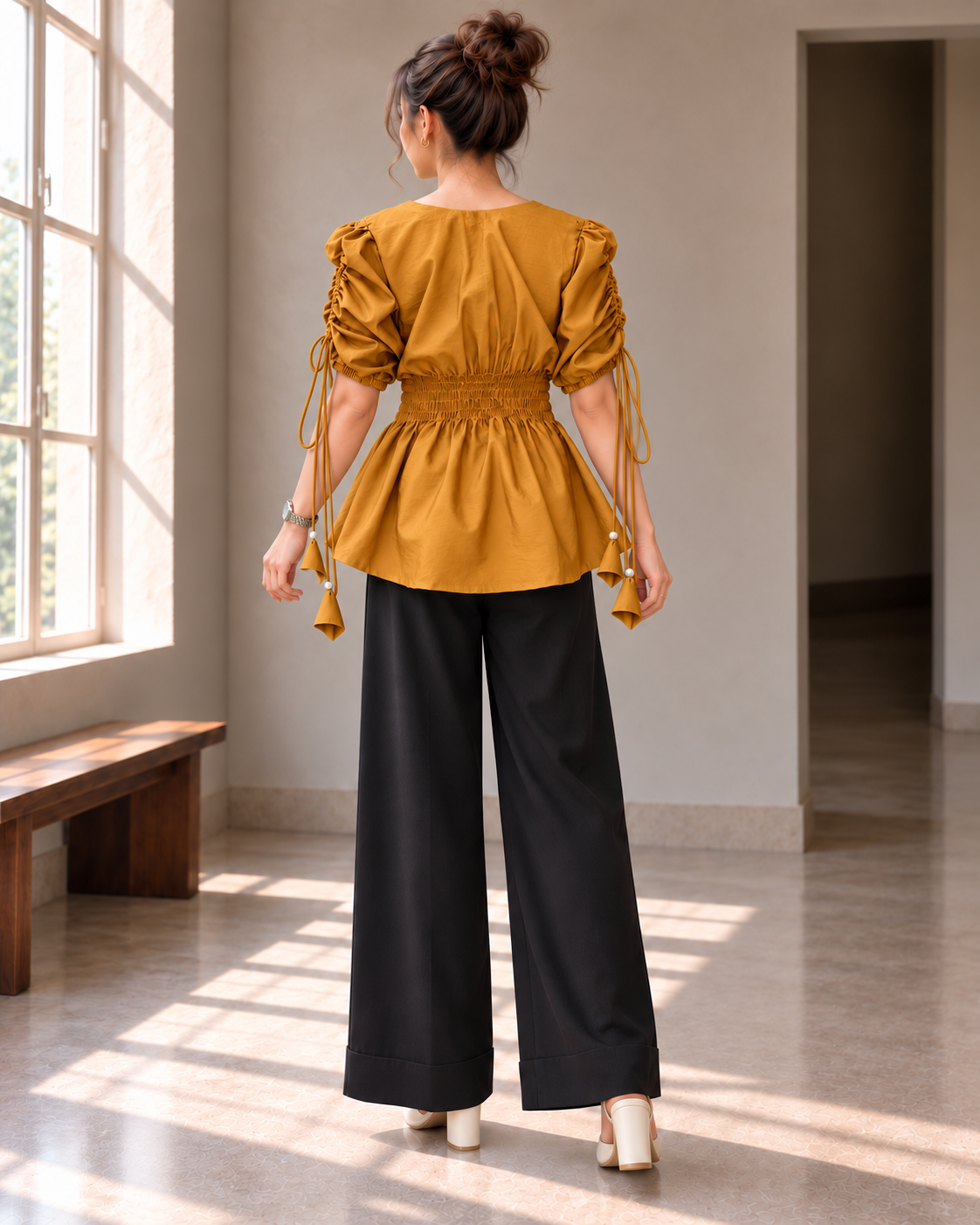 Musturd Ruffle Top